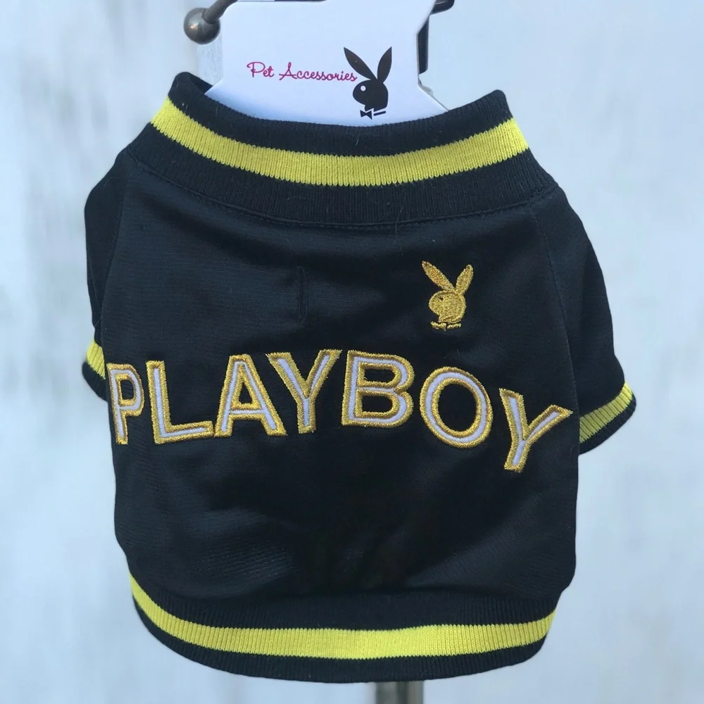 Playboy dog pet jacket sport coat pink white clothes bunny sweatshirt sweater